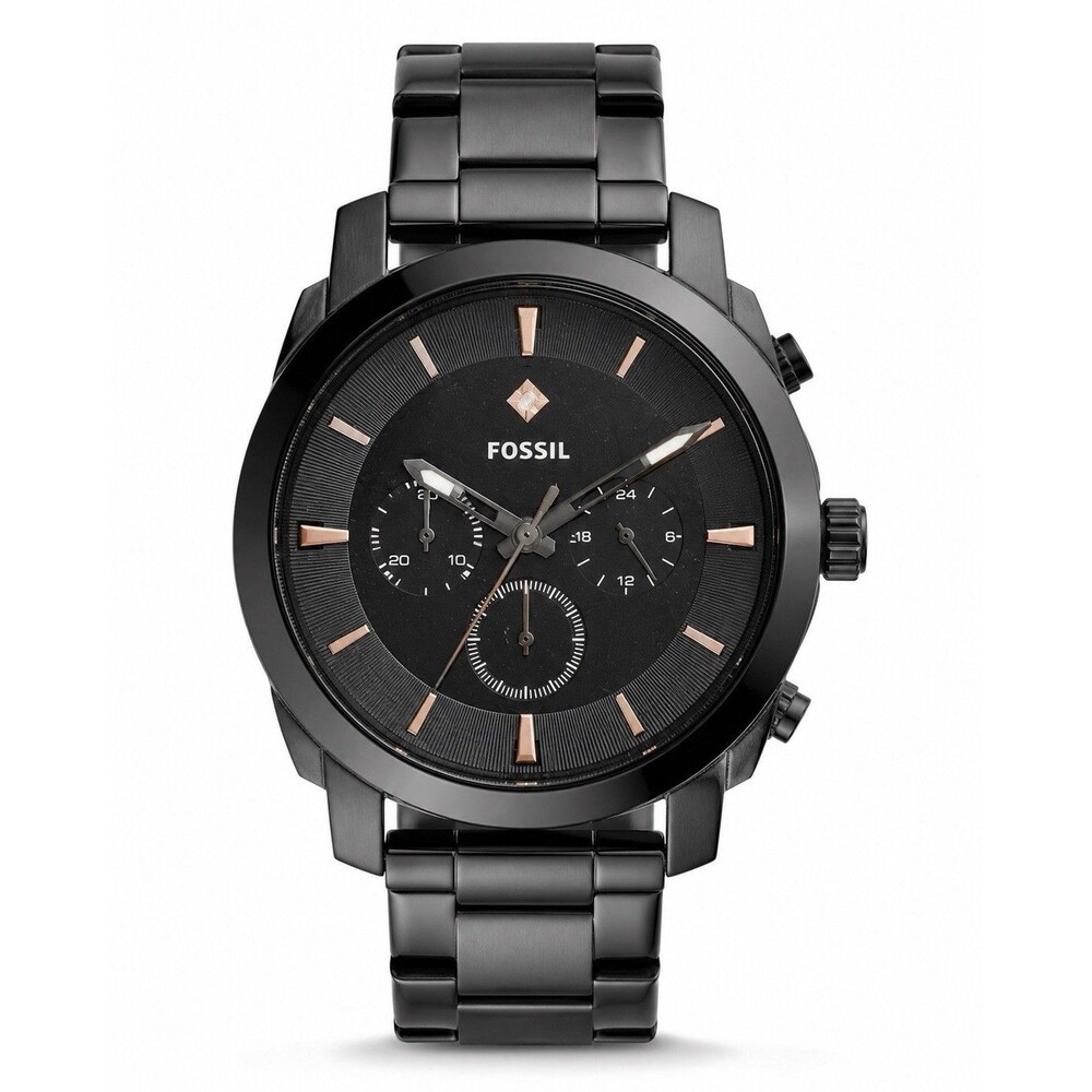 Fossil FS4531 Men’s Black Stainless Steel Chronograph Watch Date Quartz